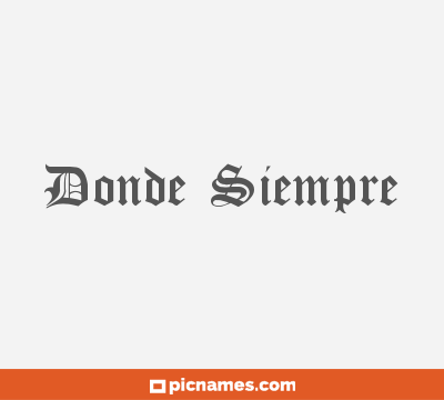 Donde Siempre